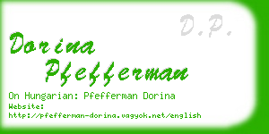 dorina pfefferman business card